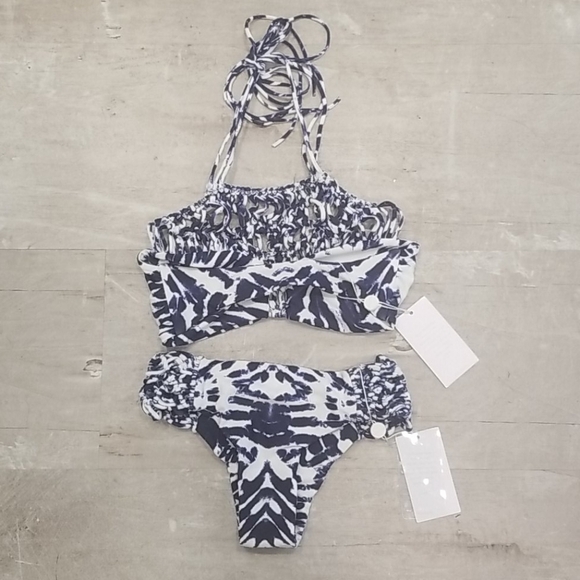 💕MIKOH💕 Waimea Macrame Bikini Wave Coastal Blue - Picture 10 of 16